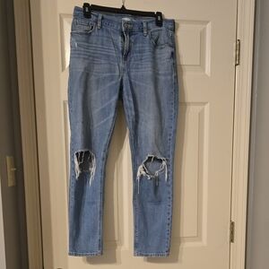 Classic Blue Distressed Women's Jeans